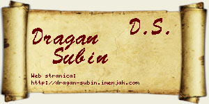 Dragan Subin vizit kartica